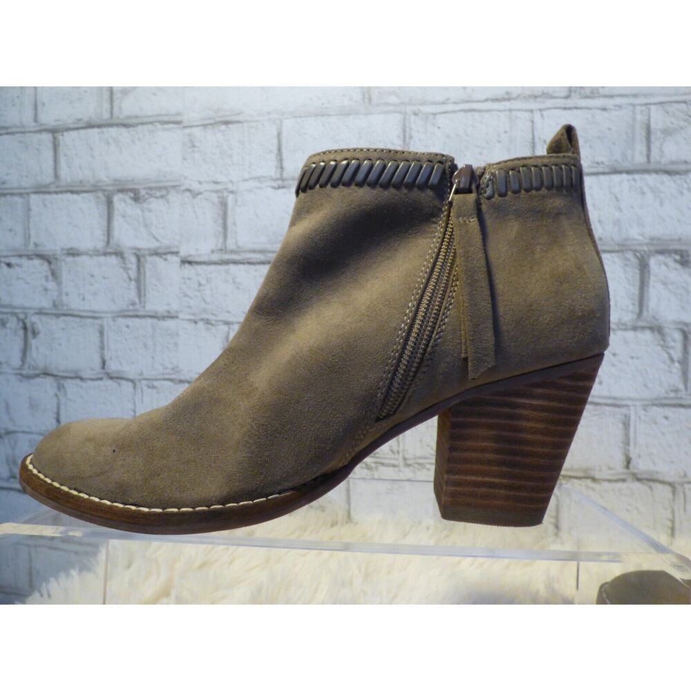Anthropologie Dolce Vita Suede Dylan Brown Stitched Ankle Booties 6.5 NEW - Picture 4 of 10